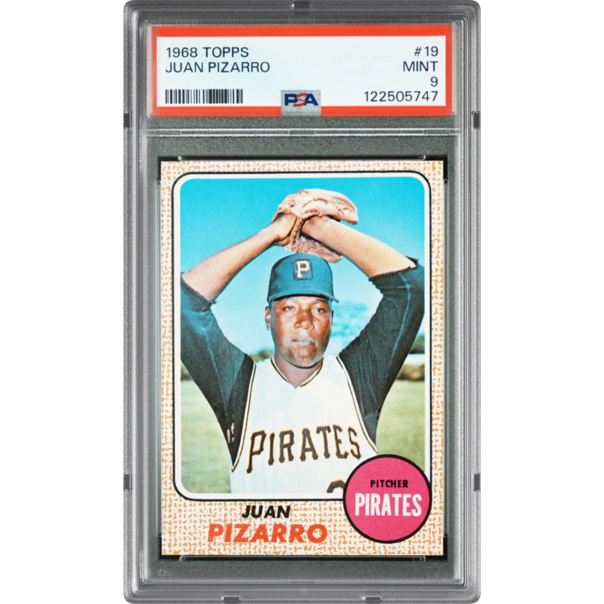 1968 Topps #19 Juan Pizarro (PSA 9 MINT)