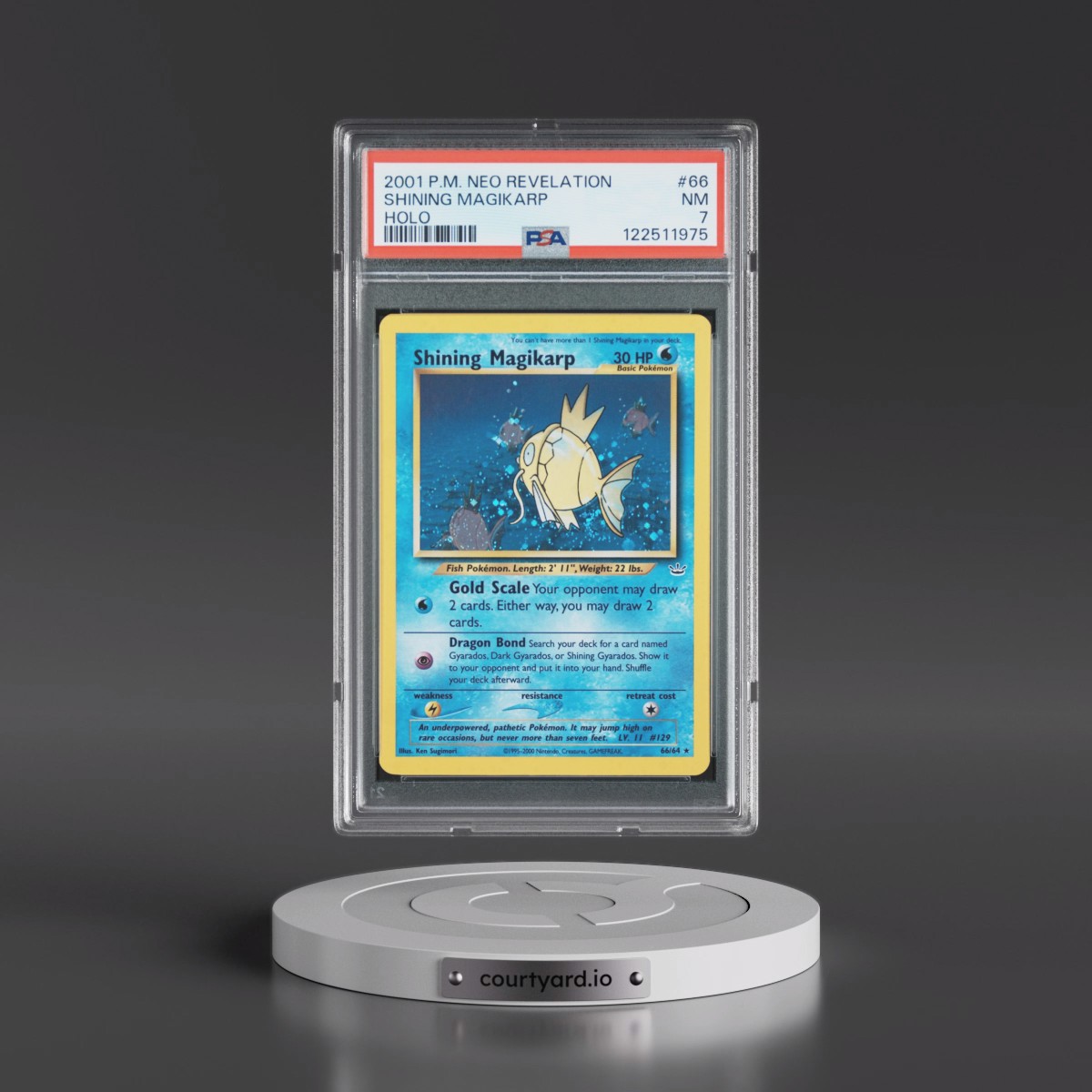 2001 Pokémon Neo Revelation #66 Shining Magikarp - Holo Holo (PSA 7 NM)
