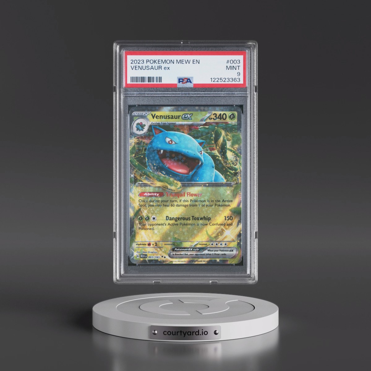 2023 Pokémon Mew EN-151 #003 Venusaur EX - Holo (PSA 9 MINT)