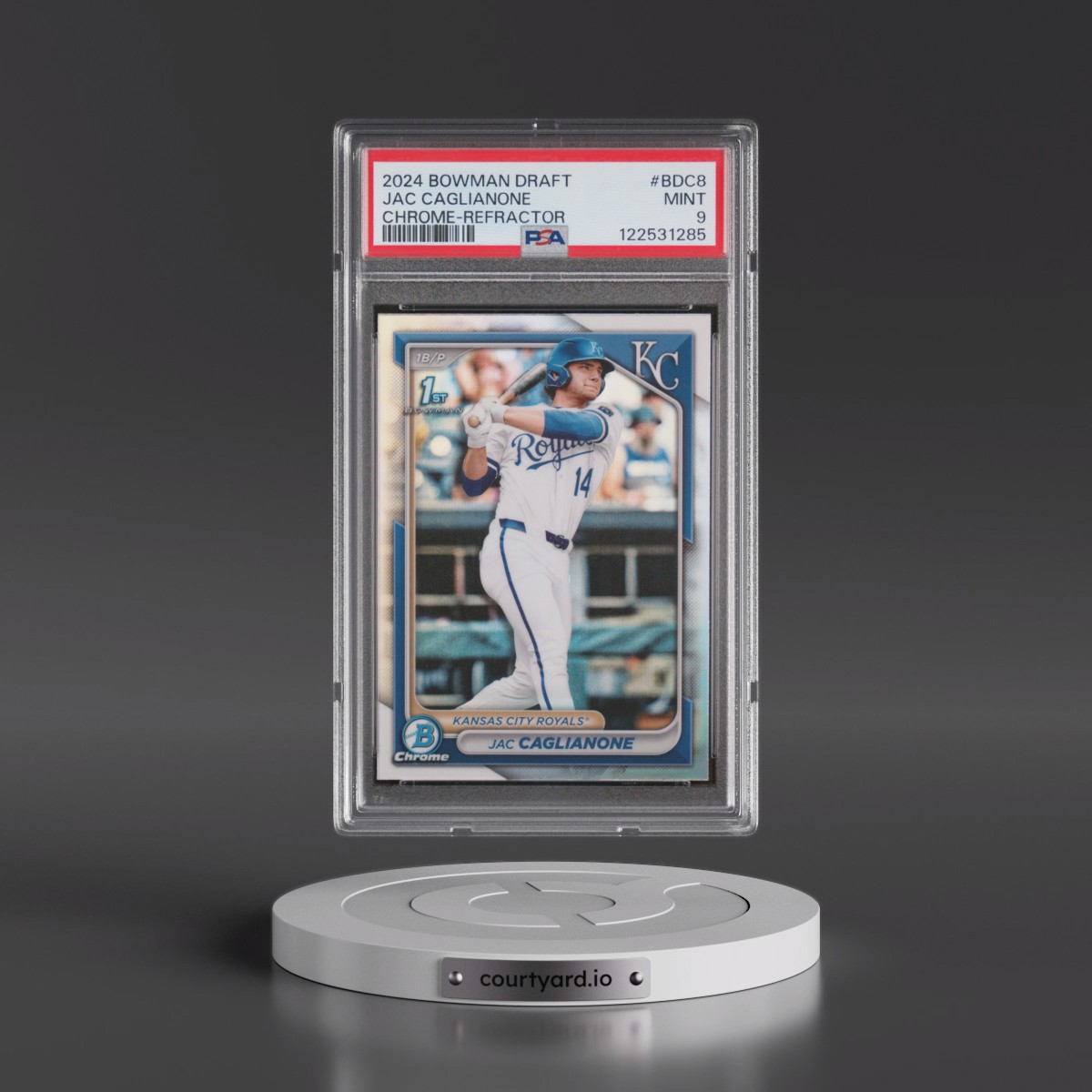 2024 Bowman Draft #BDC8 Jac Caglianone - Chrome-Refractor (PSA 9 MINT)