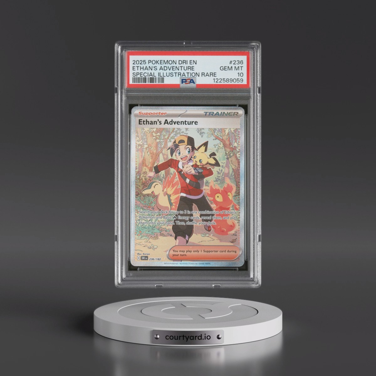 2025 Pokémon Dri EN-Destined Rivals #236 Ethan's Adventure - Special Illustration Rare (PSA 10 GEM MINT)