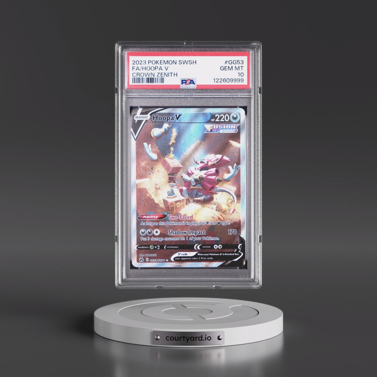 2023 Pokémon Sword and Shield Crown Zenith #GG53 Hoopa V - Holo Full Art (PSA 10 GEM MINT)