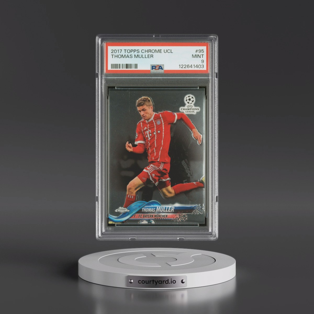 2017 Topps Chrome UEFA Champions League #95 Thomas Muller (PSA 9 MINT)