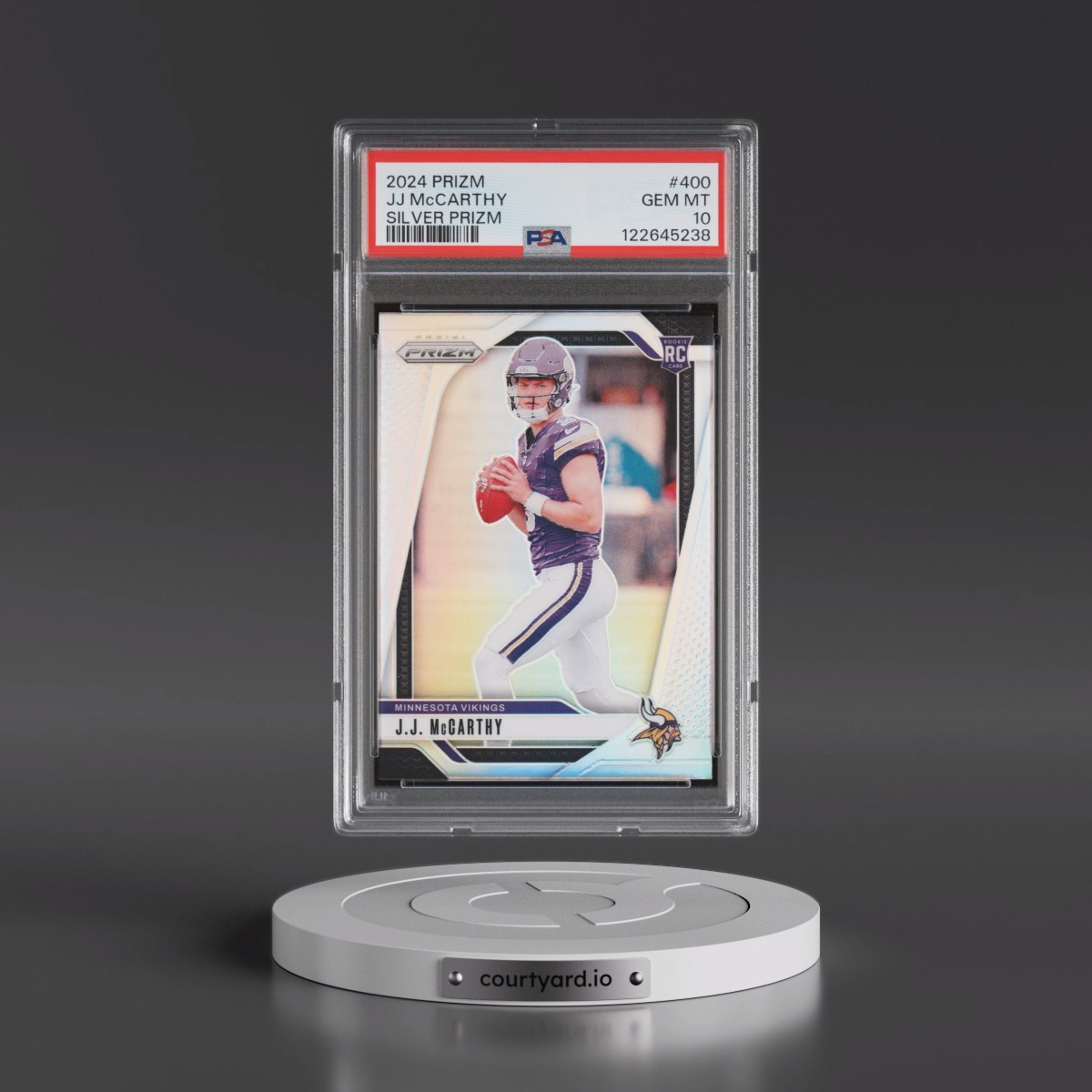 2024 Panini Prizm #400 JJ McCarthy - Silver Prizm (PSA 10 GEM MINT)