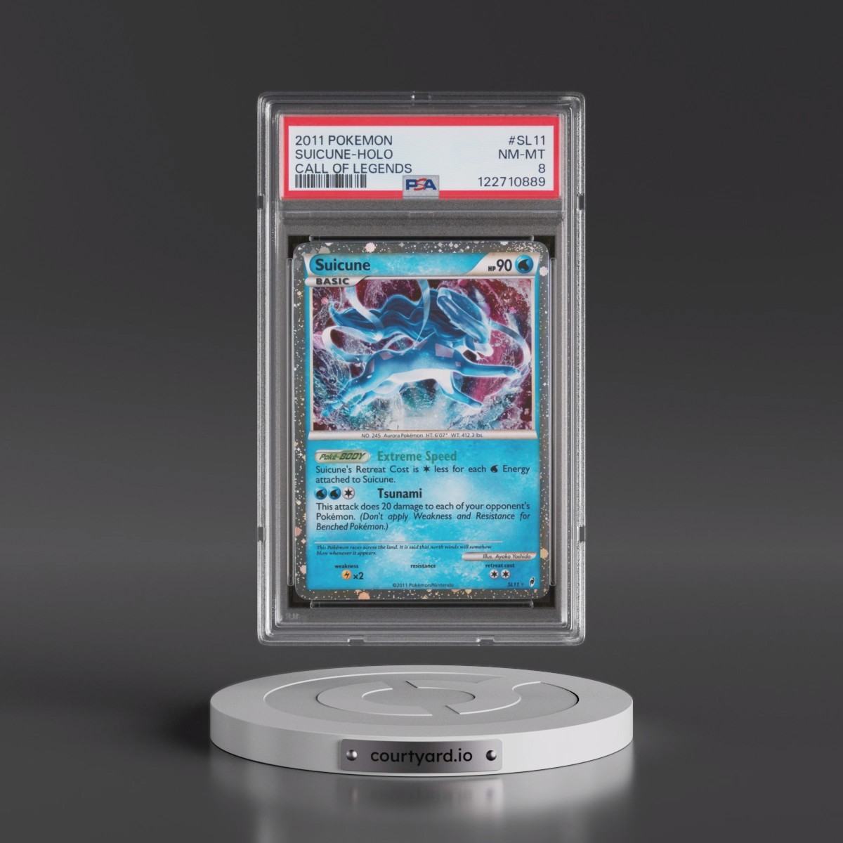 2011 Pokémon Call of Legends Suicune - Holo #SL11 PSA 8