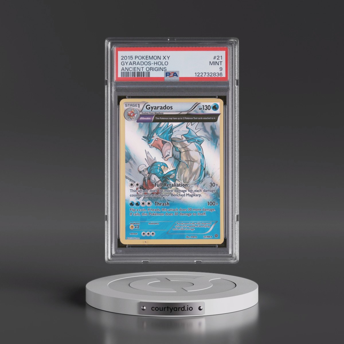 2015 Pokémon XY Ancient Origins #21 Gyarados - Holo (PSA 9 MINT)