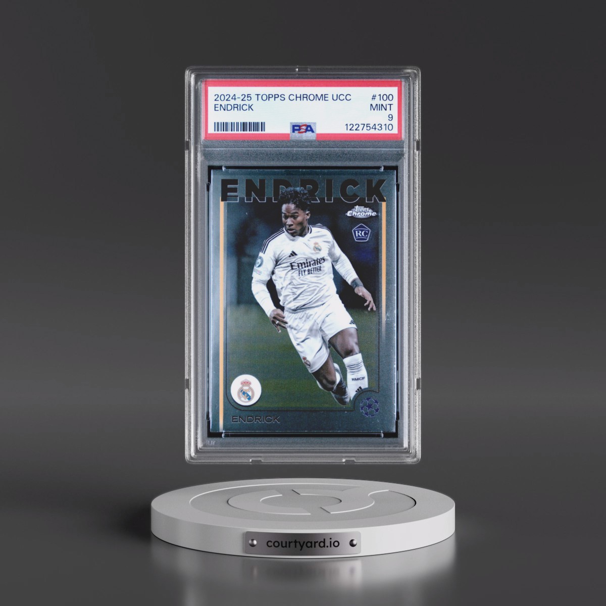 2024 Topps Chrome UEFA Club Competitions Endrick #100 PSA 9