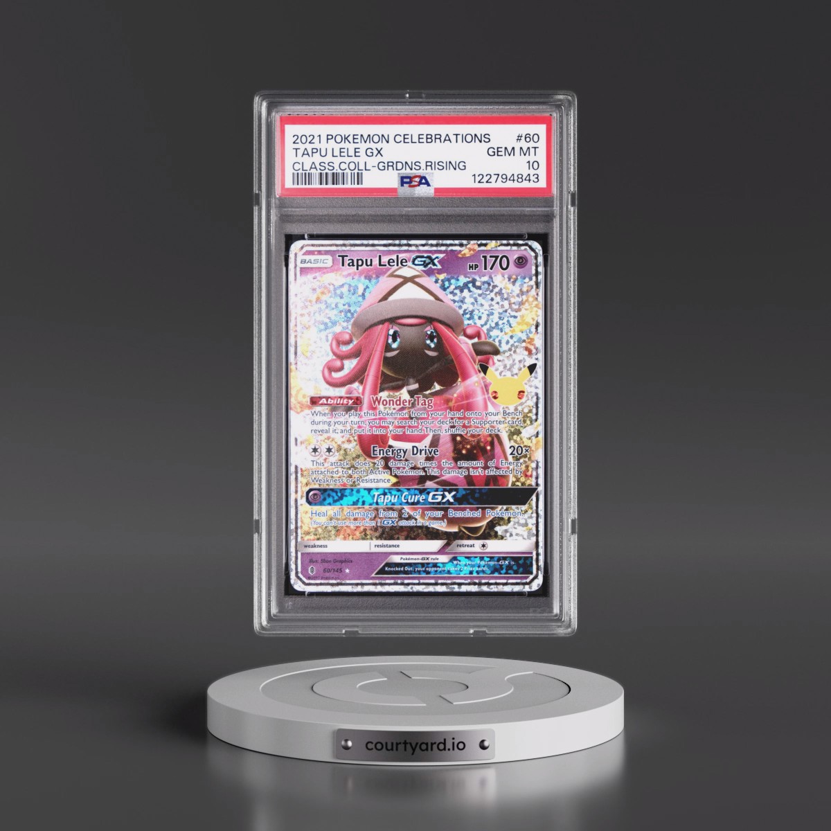 2021 Pokémon Celebrations Classic Collection #60 Tapu Lele GX - Holo (PSA 10 GEM MINT)