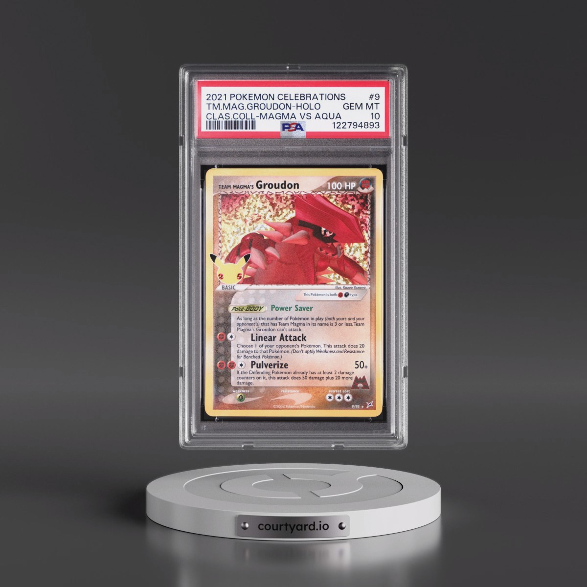 2021 Pokémon Celebrations Classic Collection #9 Team Magma's Groudon - Holo (PSA 10 GEM MINT)