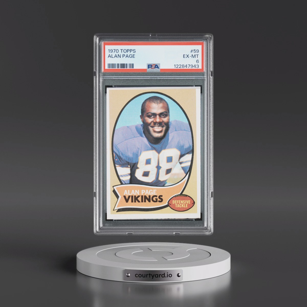 1970 Topps #59 Alan Page (PSA 6 EX-MT)