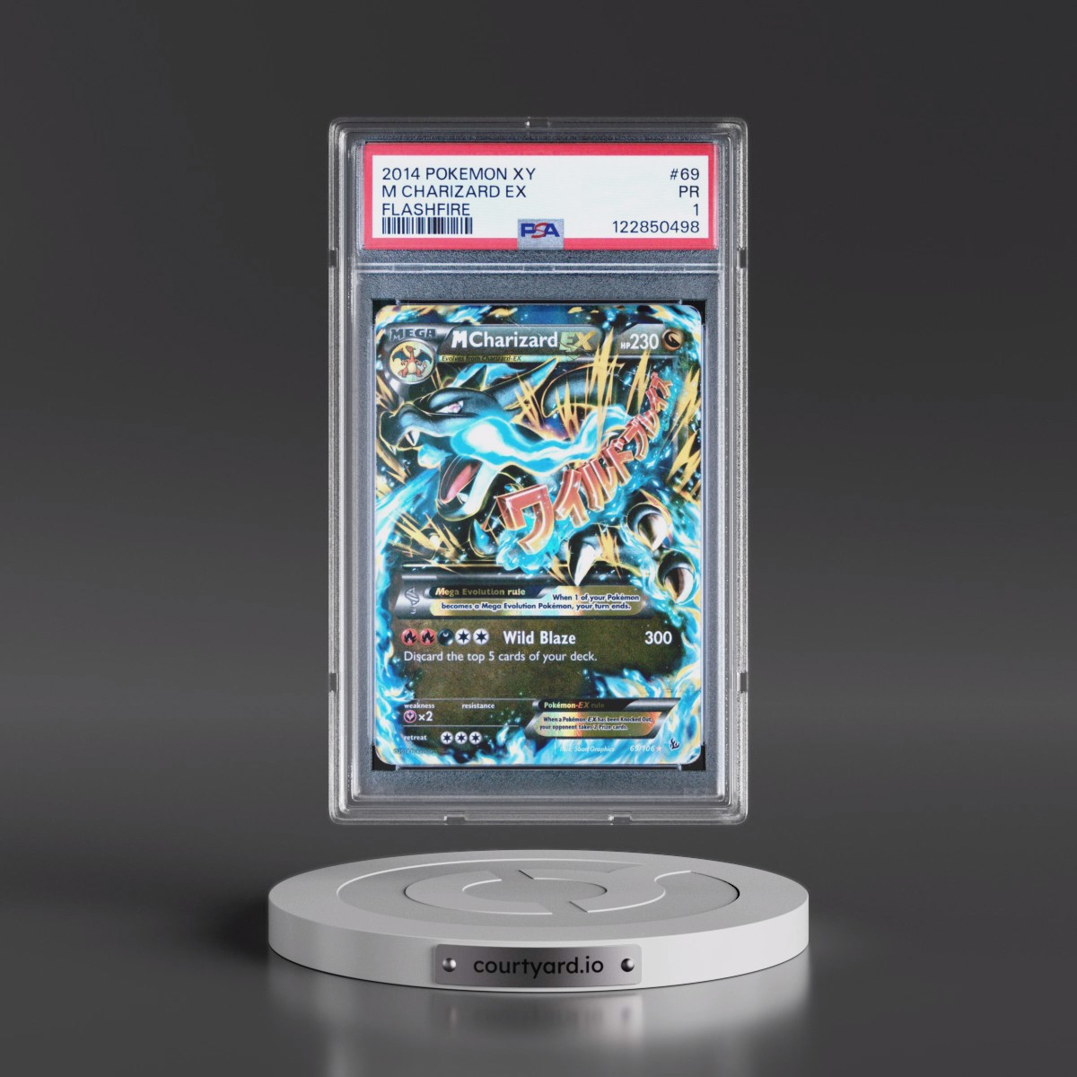 2014 Pokémon XY Flashfire #69 M Charizard EX - Holo (PSA 1 PR)