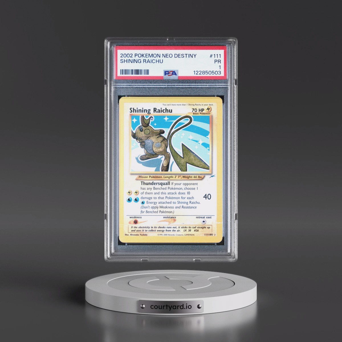 2002 Pokémon Neo Destiny #111 Shining Raichu - Holo (PSA 1 PR)
