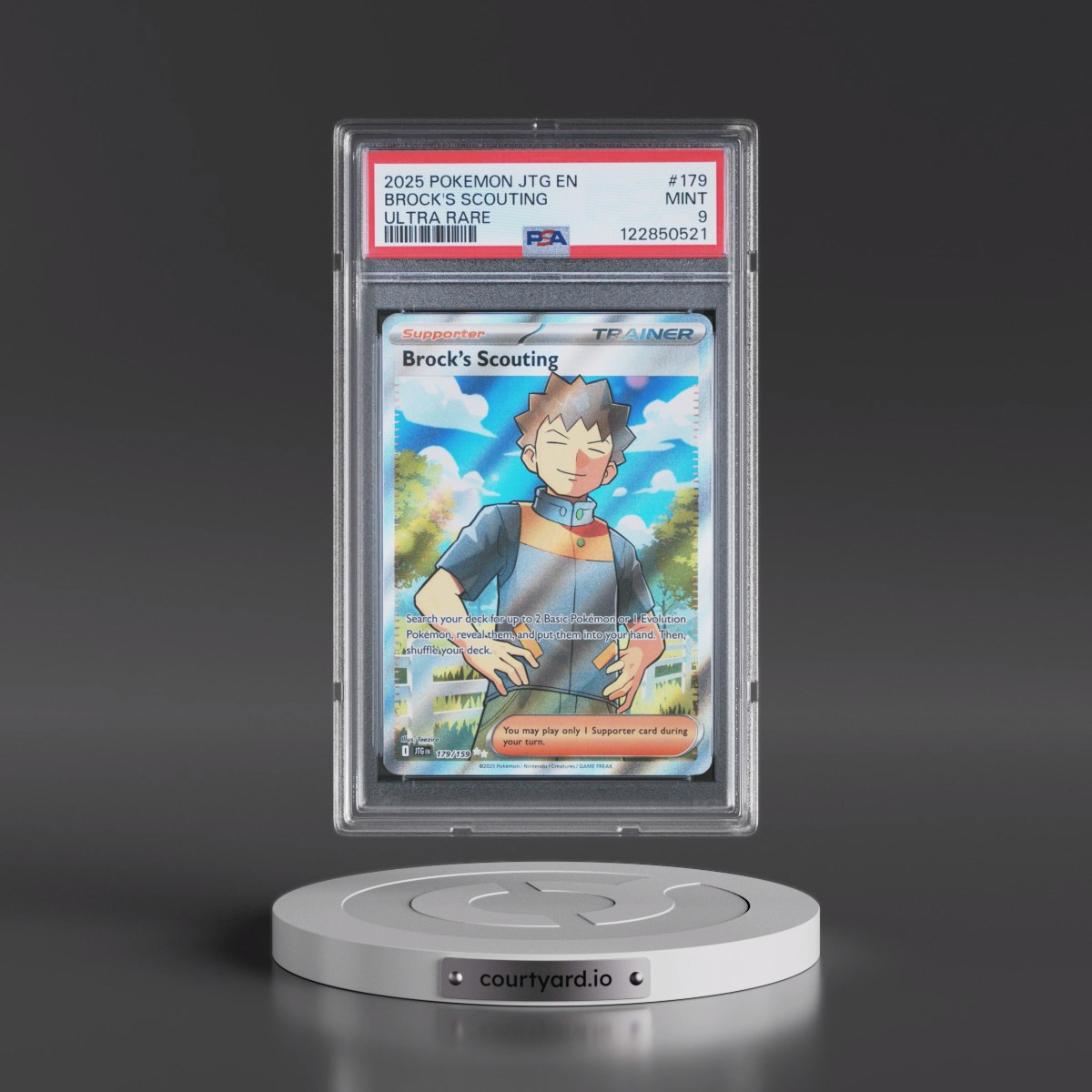 2025 Pokémon Jtg EN-Journey Together #179 Brock's Scouting - Ultra Rare (PSA 9 MINT)