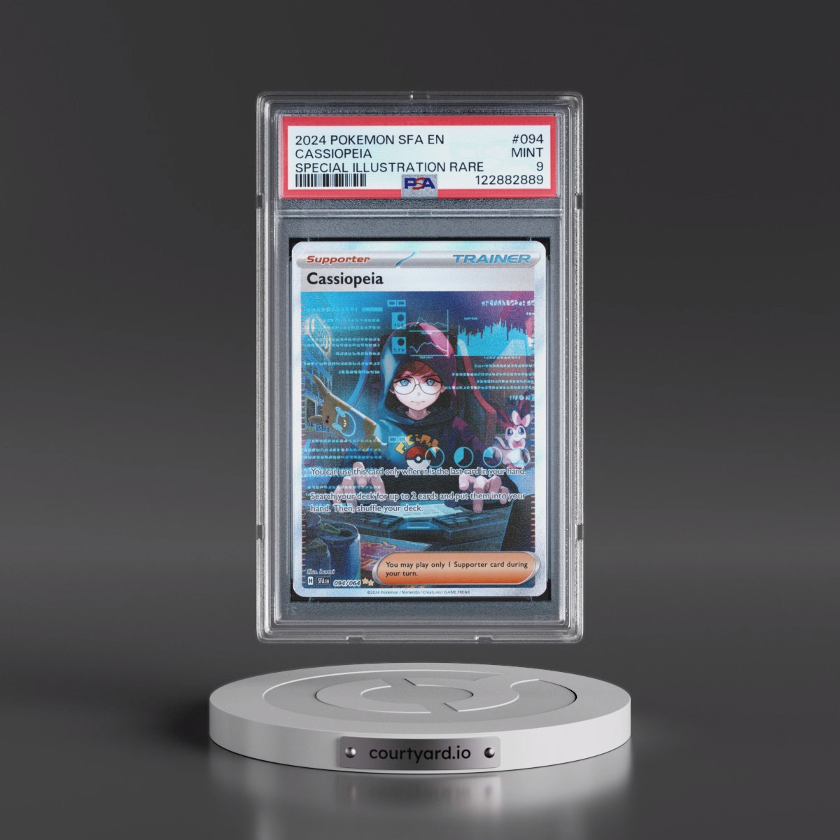 2024 Pokémon Sfa EN-Shrouded Fable #094 Cassiopeia - Special Illustration Rare (PSA 9 MINT)