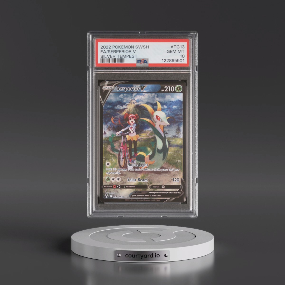 2022 Pokémon Sword & Shield Silver Tempest #TG13 Serperior V - Holo Full Art (PSA 10 GEM MINT)