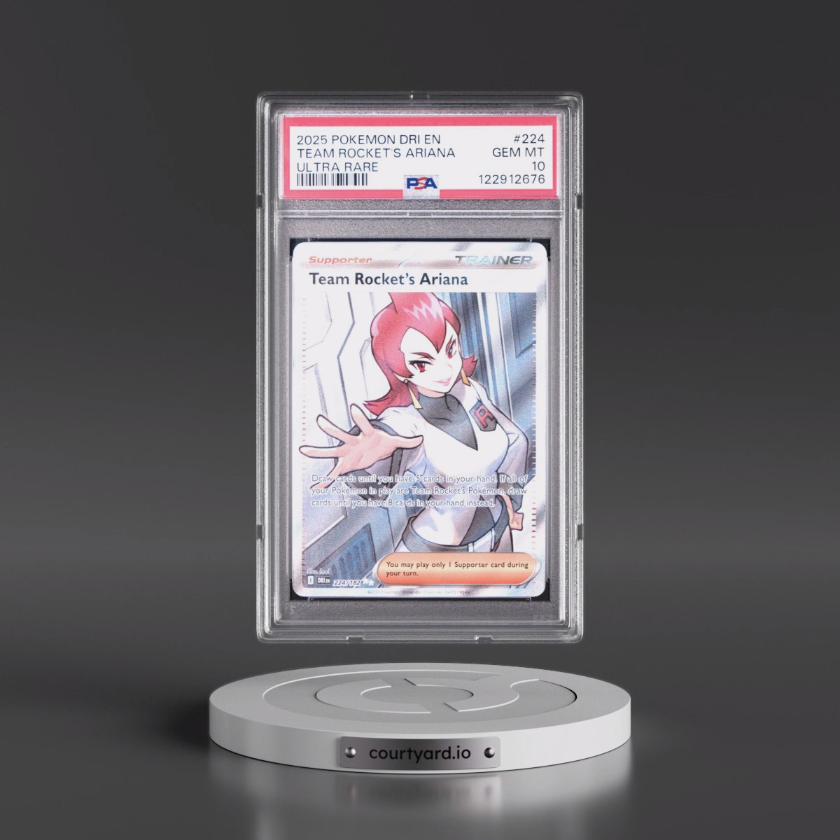 2025 Pokémon Dri EN-Destined Rivals #224 Team Rocket's Ariana - Ultra Rare (PSA 10 GEM MINT)