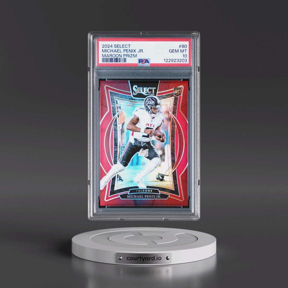 2024 Panini Select #80 Michael Penix Jr. - Maroon Prizm (PSA 10 GEM MINT)