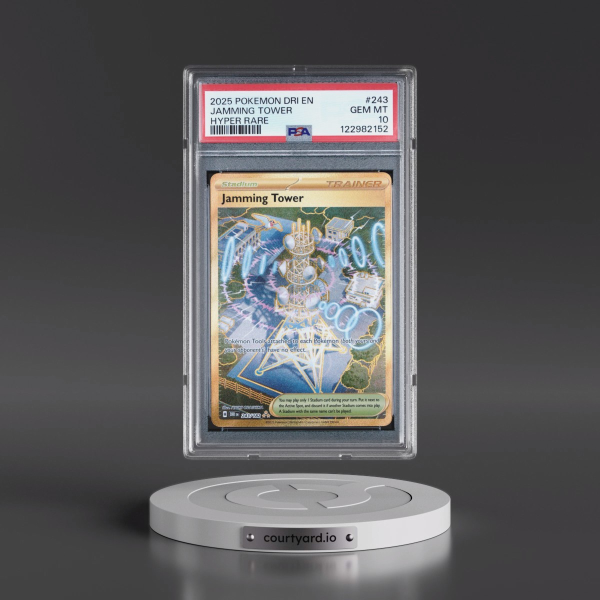 2025 Pokémon Dri EN-Destined Rivals #243 Jamming Tower - Hyper Rare (PSA 10 GEM MINT)