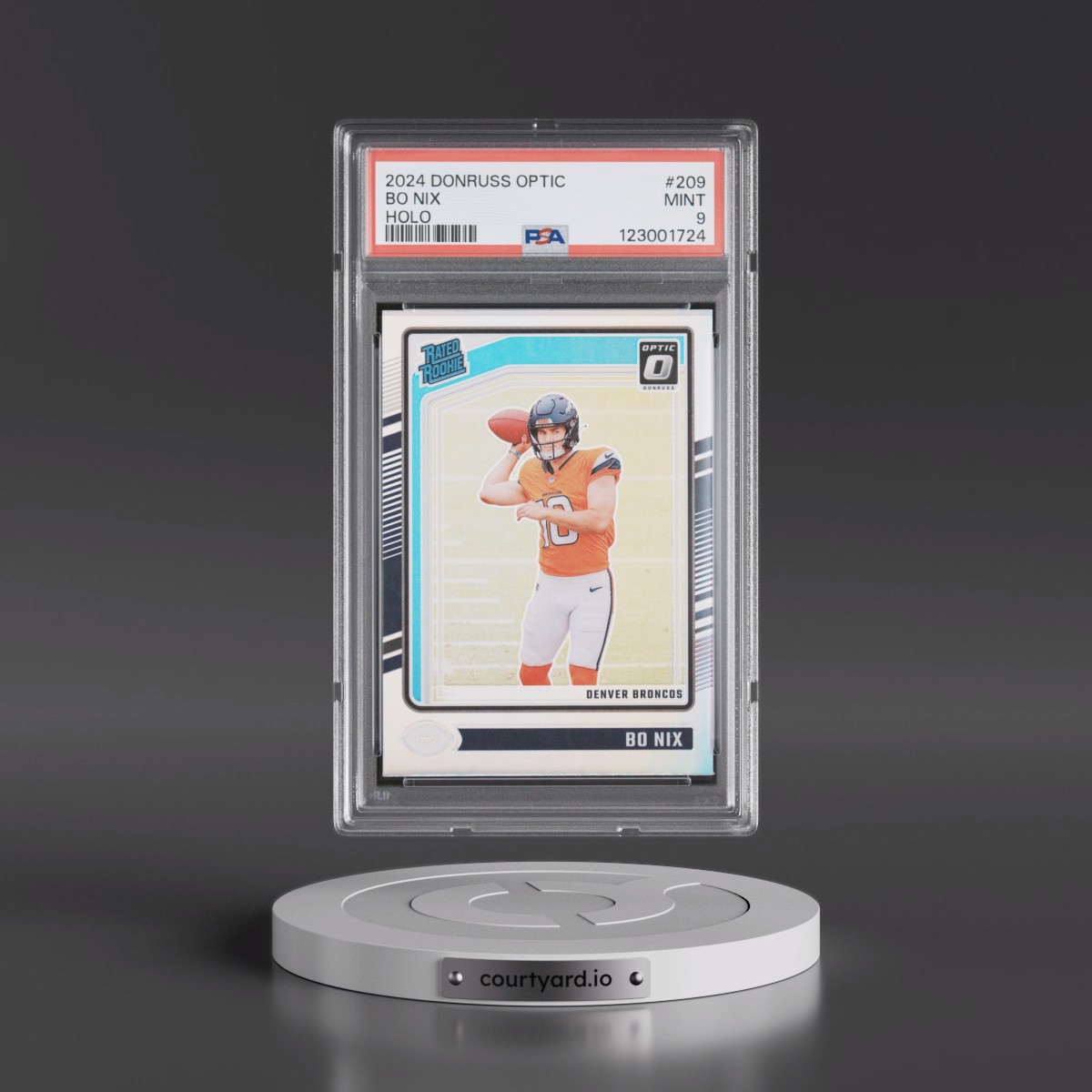 2024 Panini Donruss Optic #209 Bo Nix - Holo (PSA 9 MINT)