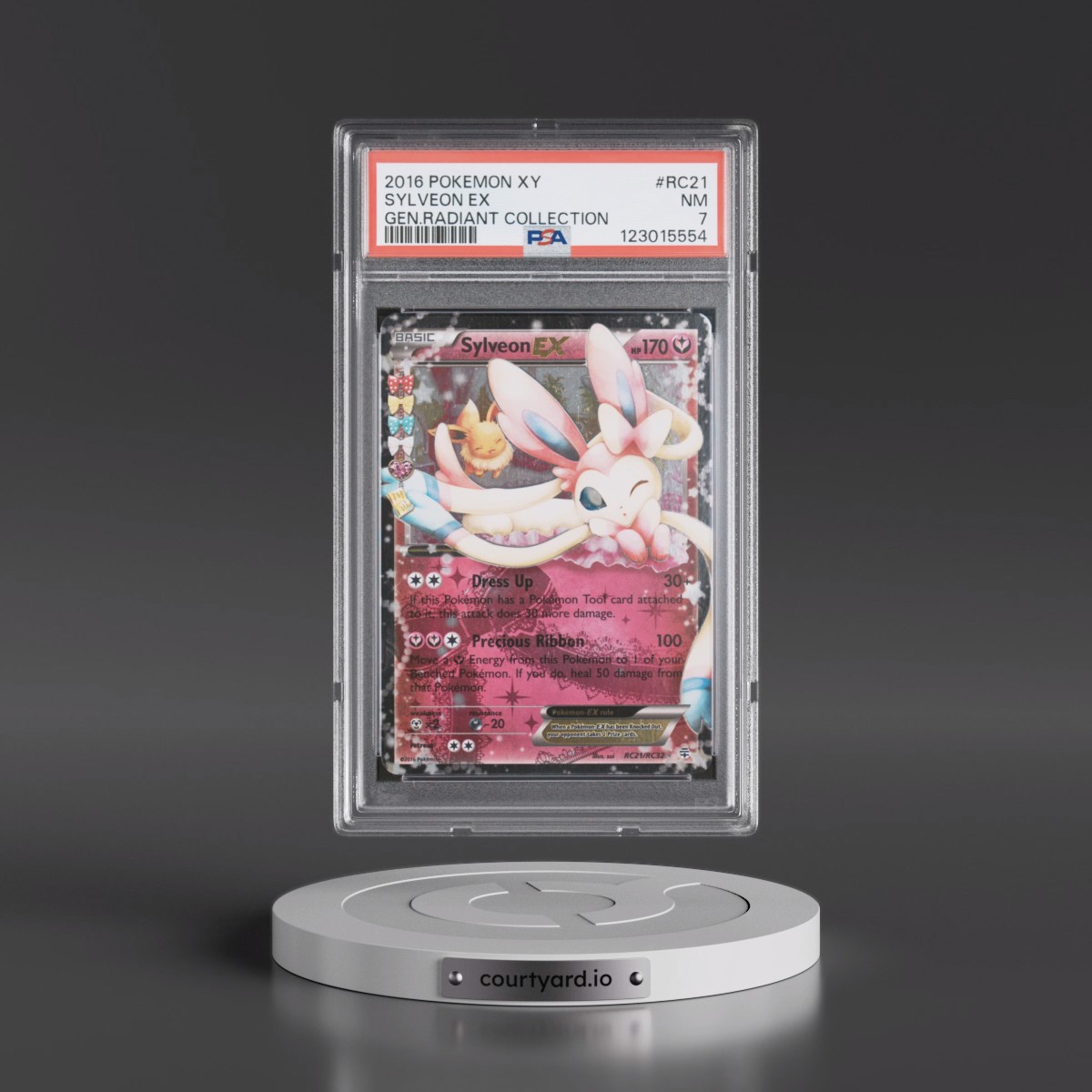 2016 Pokémon XY Generations Radiant Collection #RC21 Sylveon EX - Holo (PSA 7 NM)