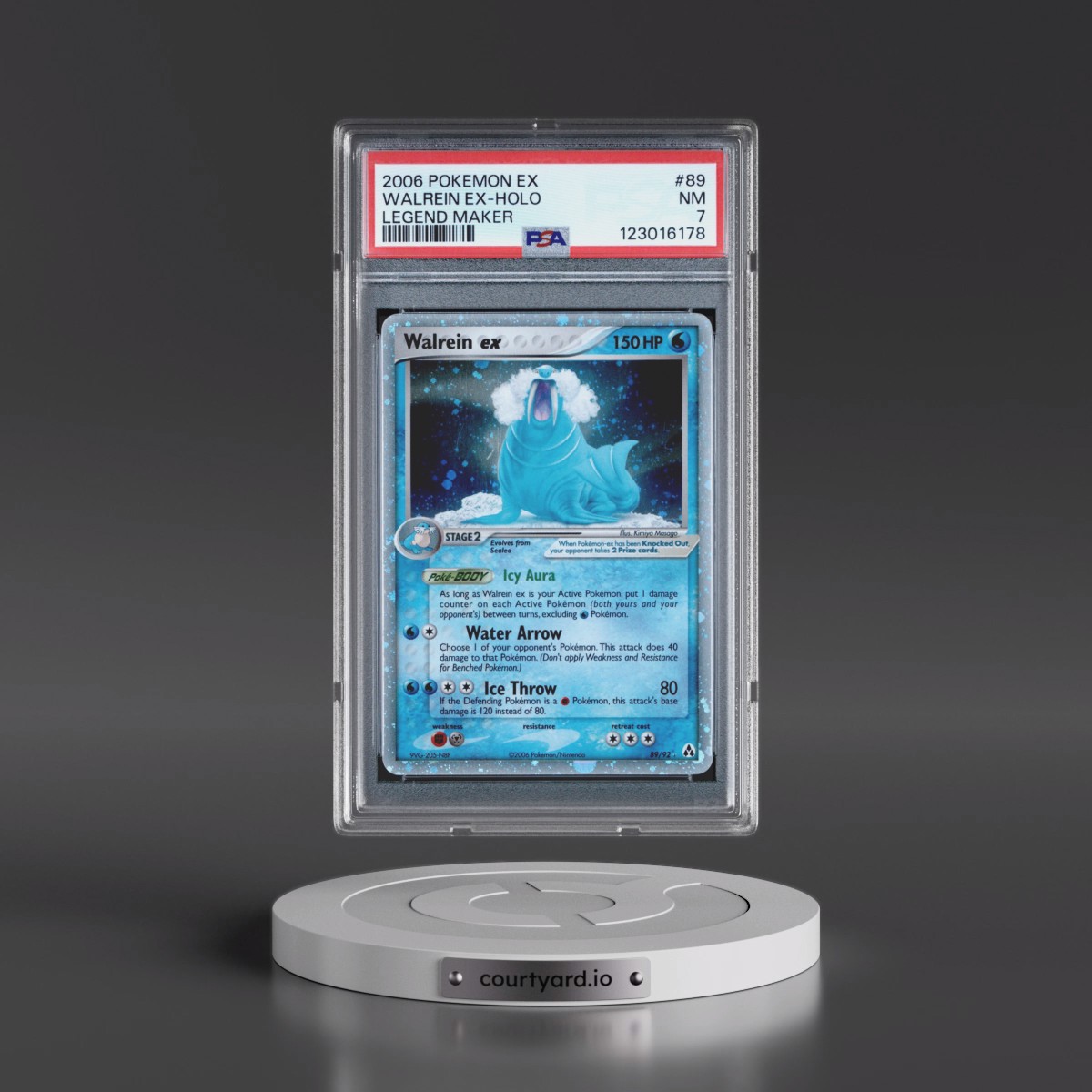 2006 Pokémon EX Legend Maker #89 Walrein EX - Holo Holo (PSA 7 NM)