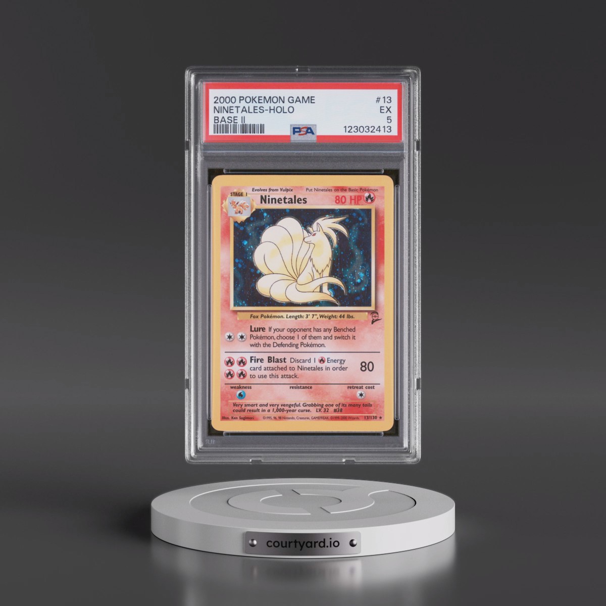 2000 Pokémon Game Base II #13 Ninetales - Holo (PSA 5 EX)