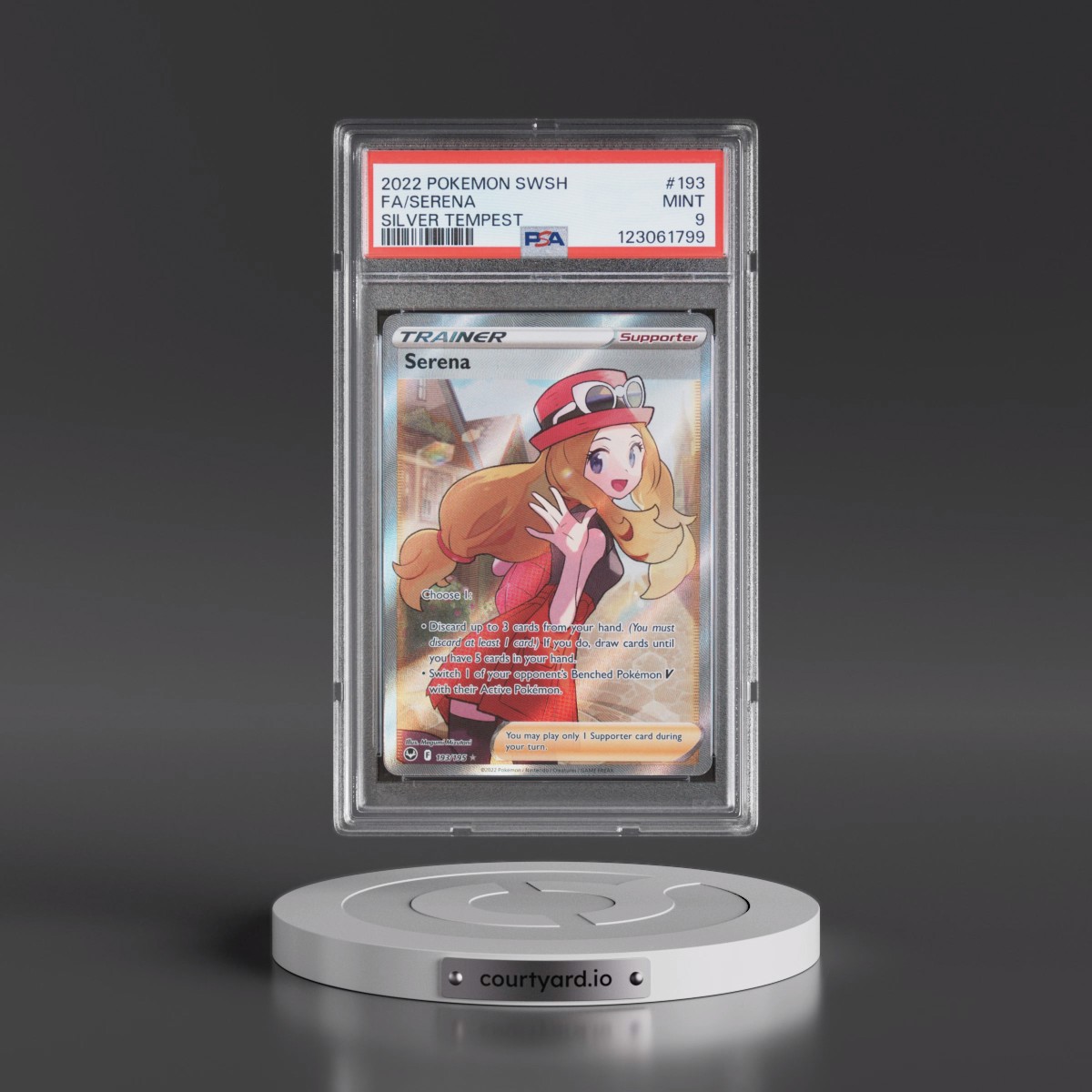 2022 Pokémon Sword & Shield Silver Tempest #193 Serena - Full Art (PSA 9 MINT)