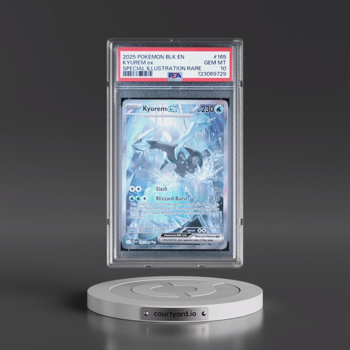 2025 Pokémon Blk EN-Black Bolt #165 Kyurem EX - Holo Special Illustration Rare (PSA 10 GEM MINT)