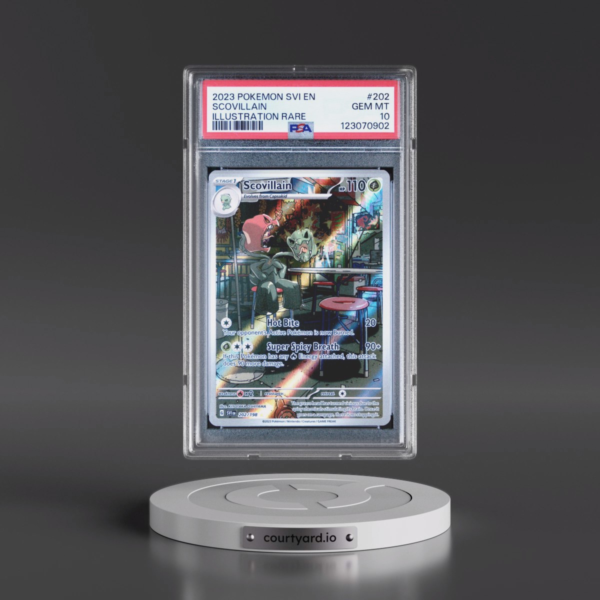 2023 Pokémon Svi EN-Scarlet & Violet #202 Scovillain - Illustration Rare (PSA 10 GEM MINT)