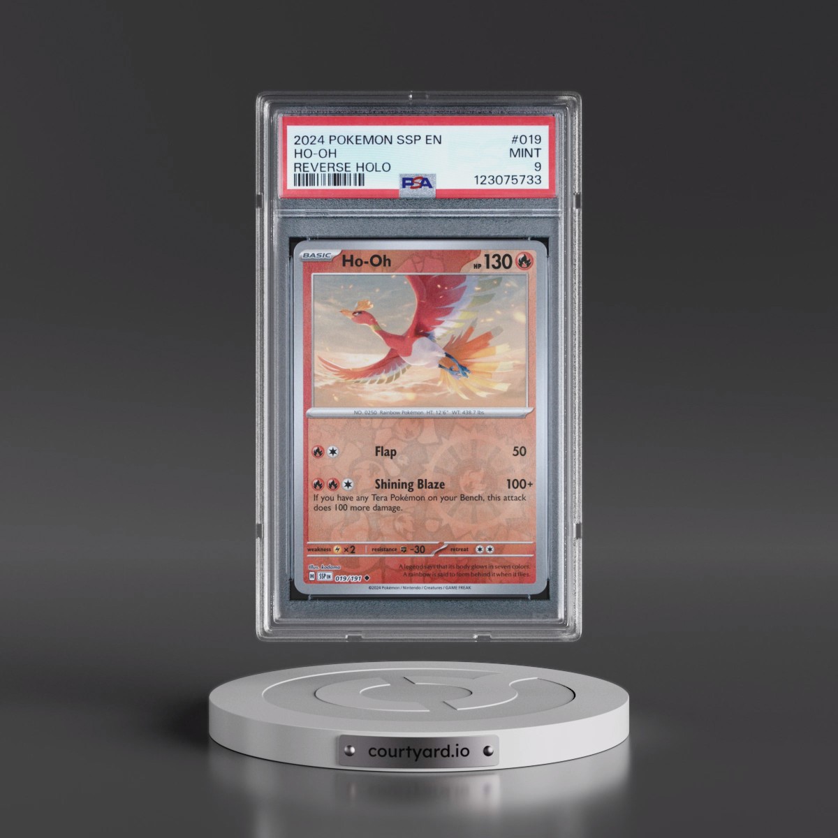 2024 Pokémon Ssp EN-Surging Sparks #019 HO-Oh - Reverse Holo (PSA 9 MINT)