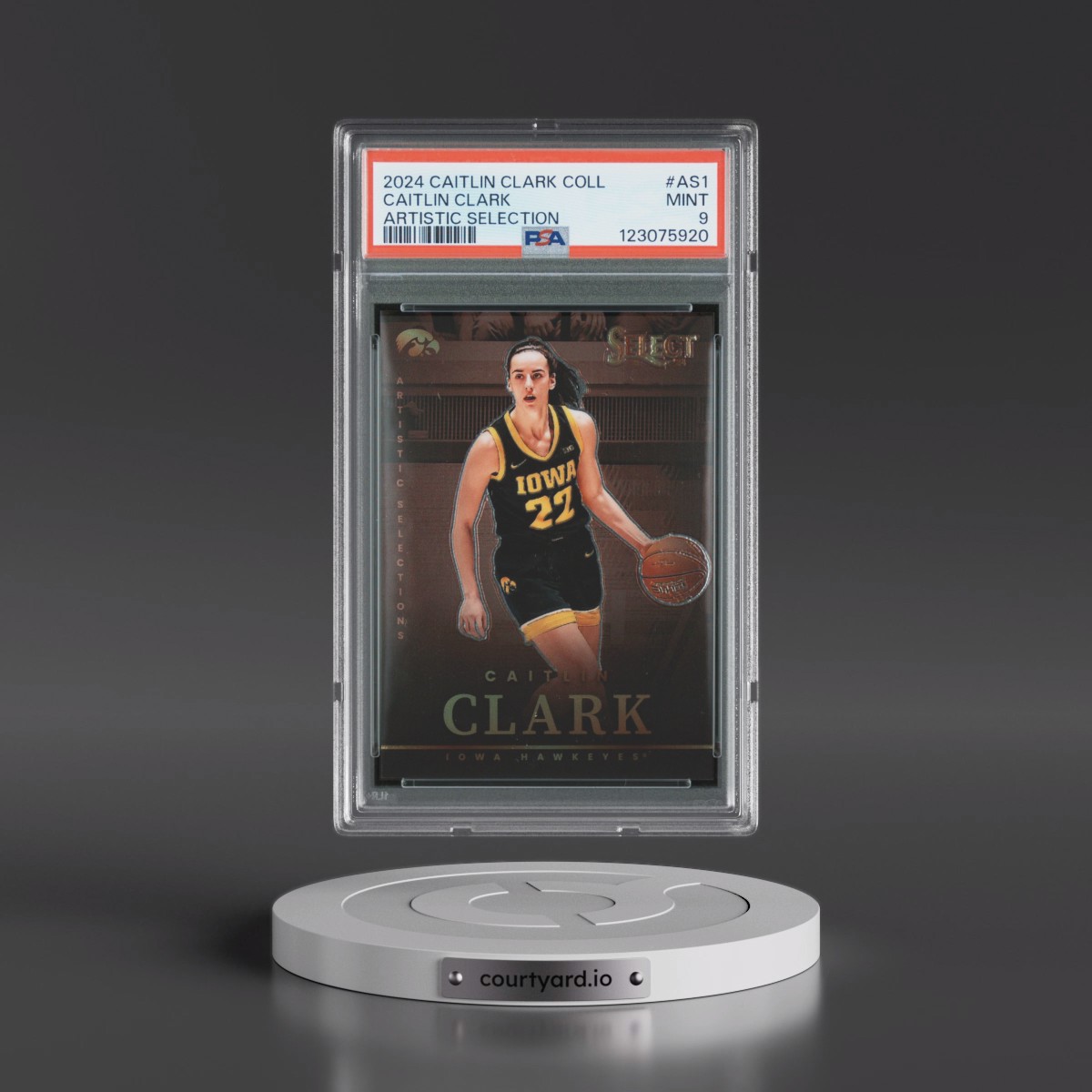 2024 Panini Caitlin Clark Collection Artistic Selection #AS1 Caitlin Clark (PSA 9 MINT)