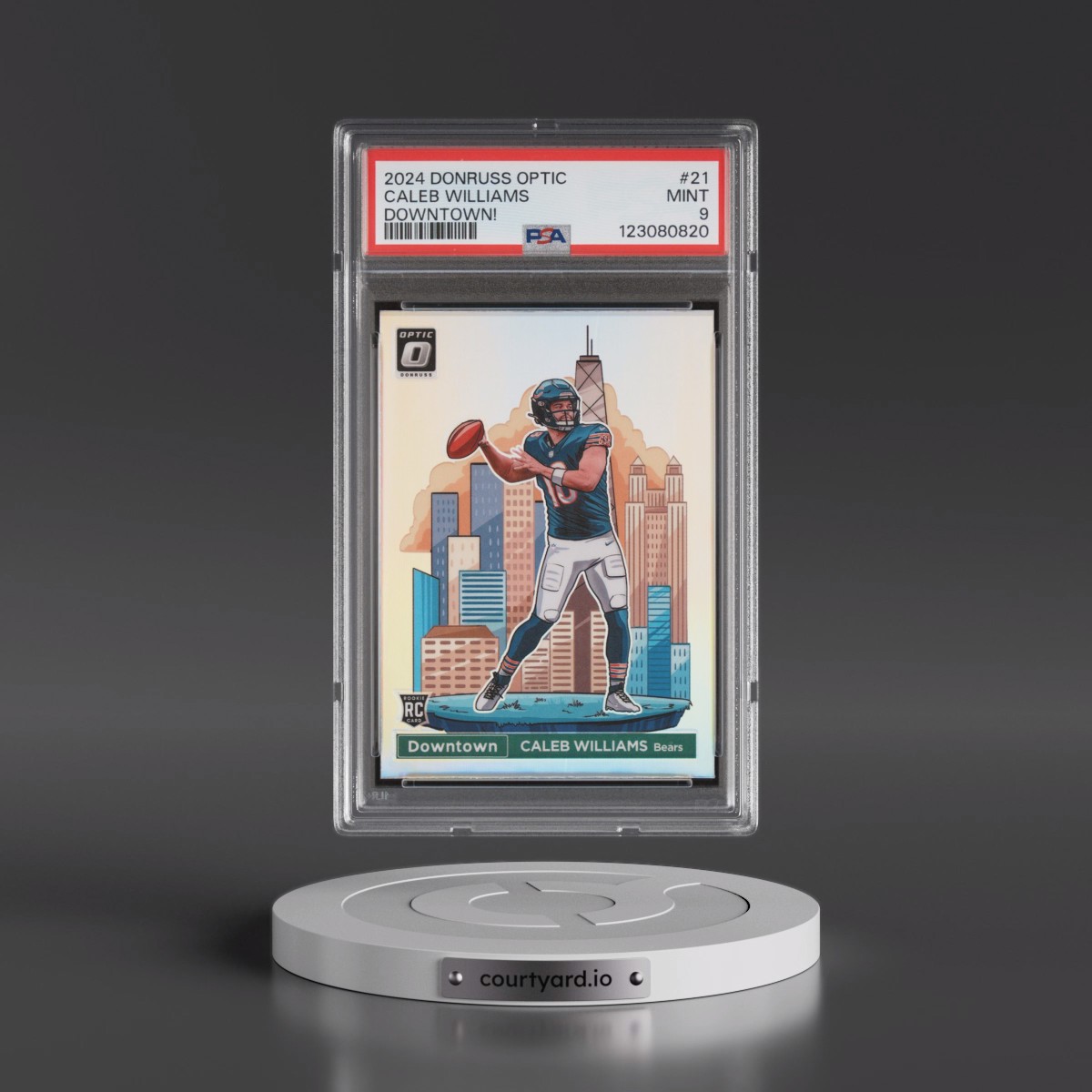 2024 Panini Donruss Optic Downtown! #21 Caleb Williams (PSA 9 MINT)