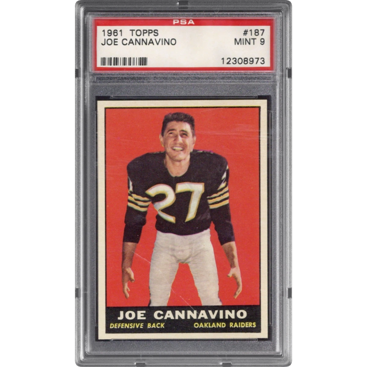 1961 Topps #187 Joe Cannavino (PSA 9 MINT)