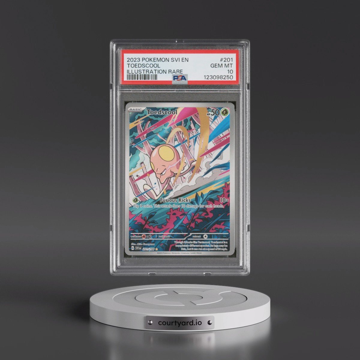 2023 Pokémon Svi EN-Scarlet & Violet #201 Toedscool - Illustration Rare (PSA 10 GEM MINT)