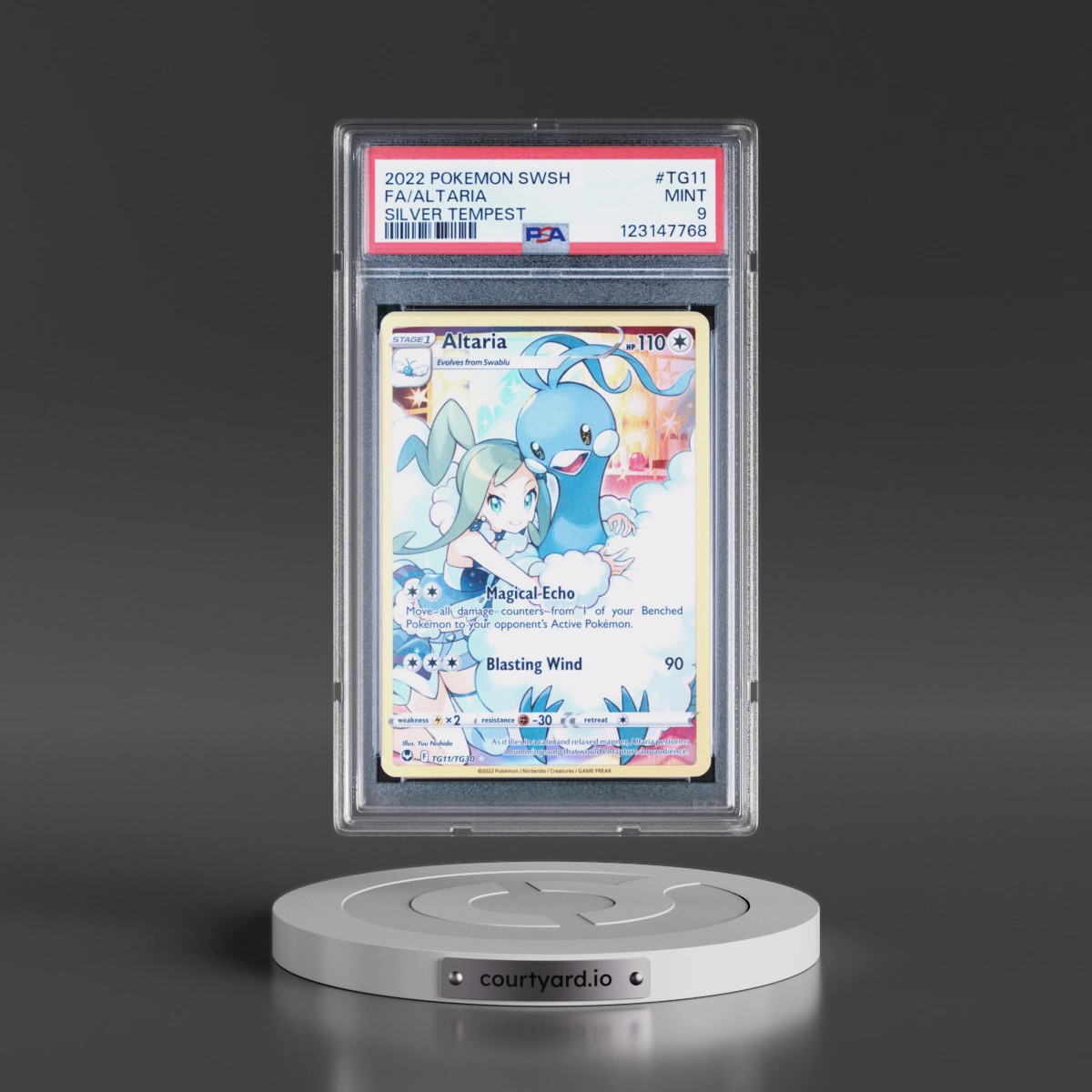2022 Pokémon Sword & Shield Silver Tempest #TG11 Altaria - Full Art (PSA 9 MINT)