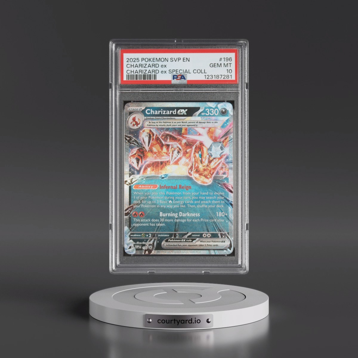 2025 Pokémon Svp EN-SV Black Star Promo #196 Charizard EX - Holo Charizard EX Special Collection (PSA 10 GEM MINT)