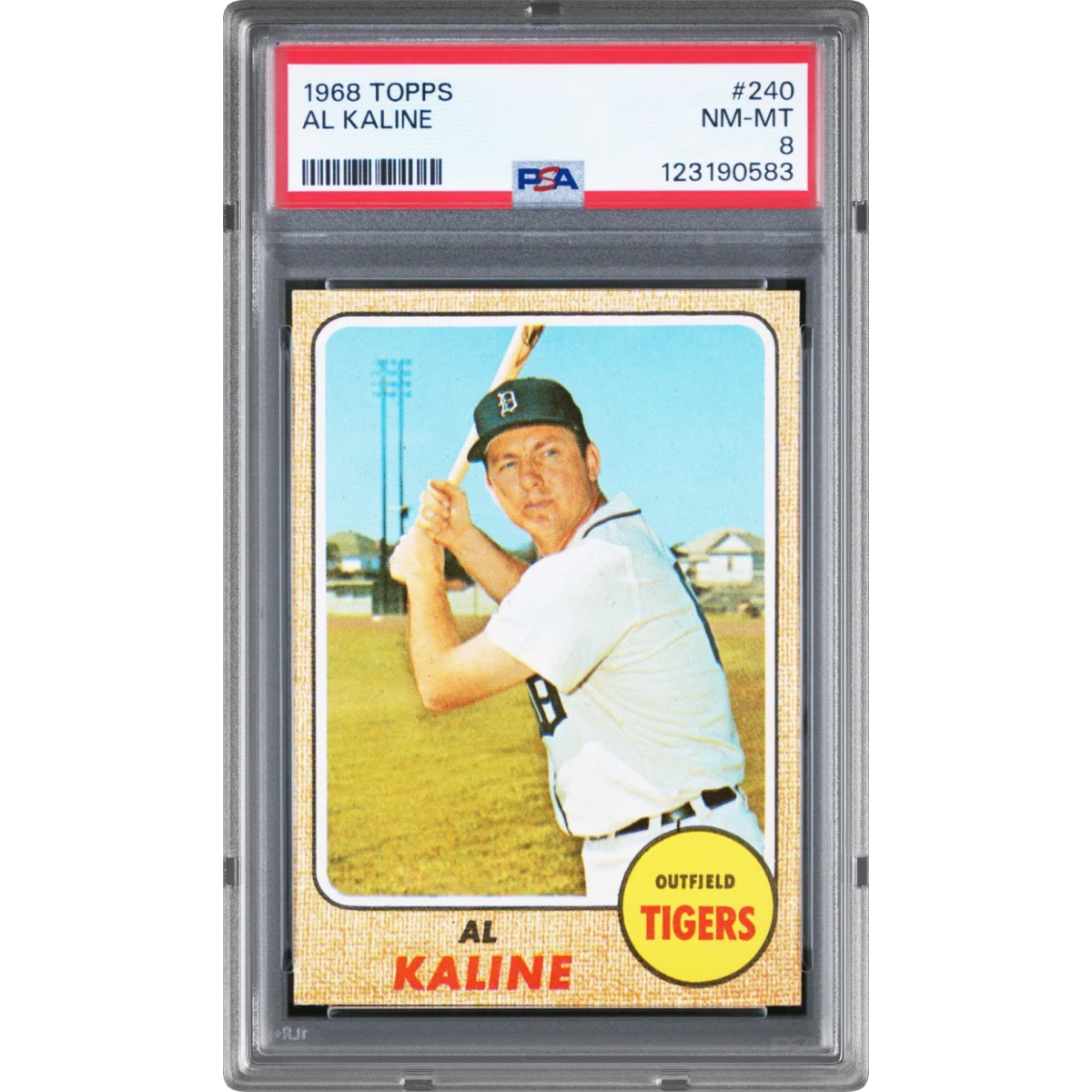 1968 Topps #240 Al Kaline (PSA 8 NM-MT)