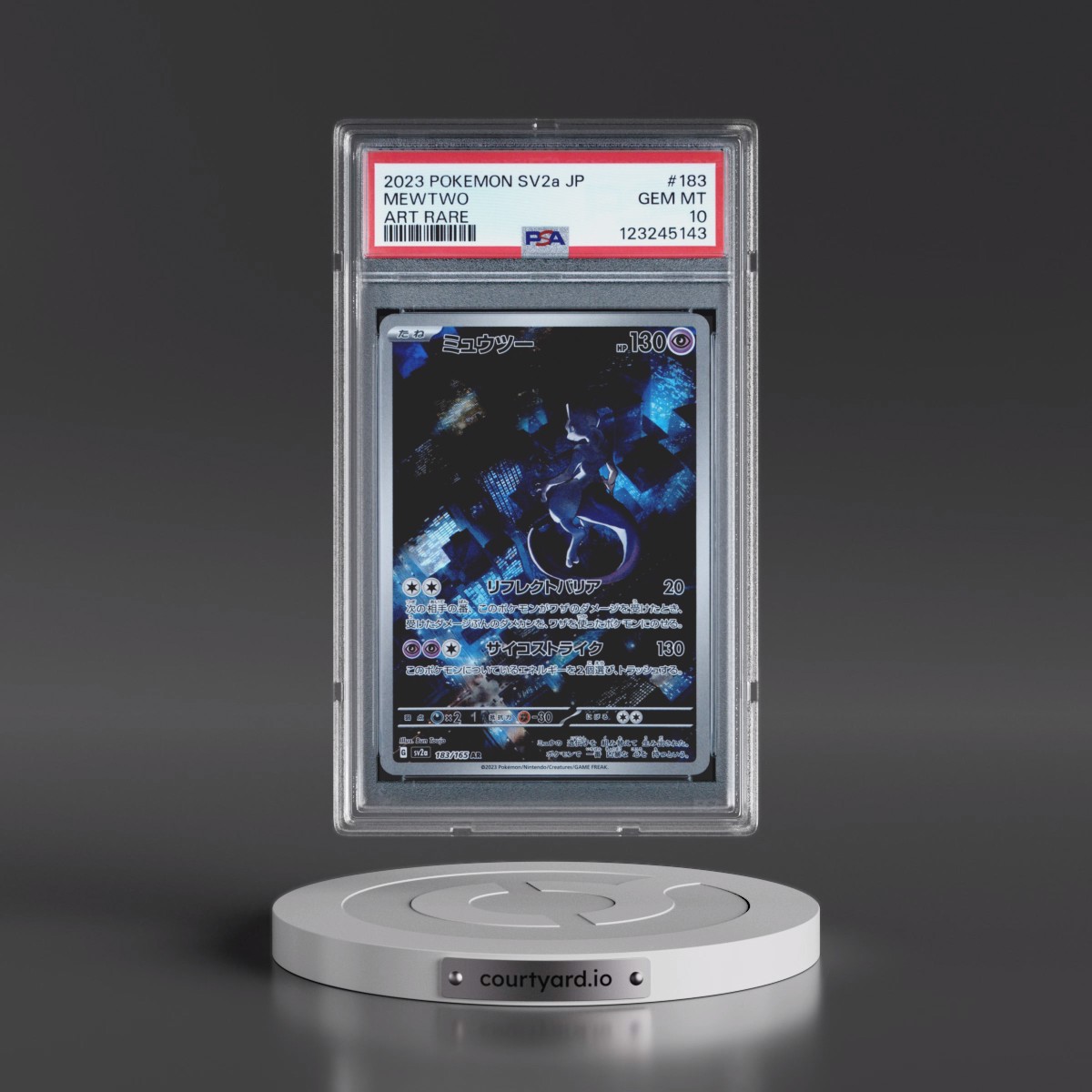 2023 Pokémon Sv2a-Pokemon 151 #183 Mewtwo - Art Rare (PSA 10 GEM MINT)