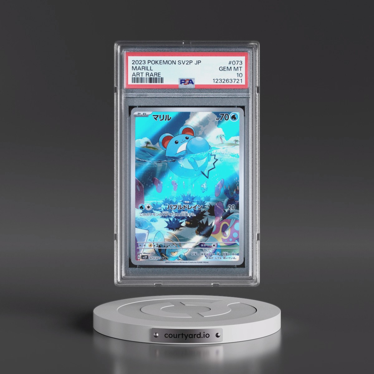 2023 Pokémon Sv2p-Snow Hazard #073 Marill - Art Rare (PSA 10 GEM MINT)