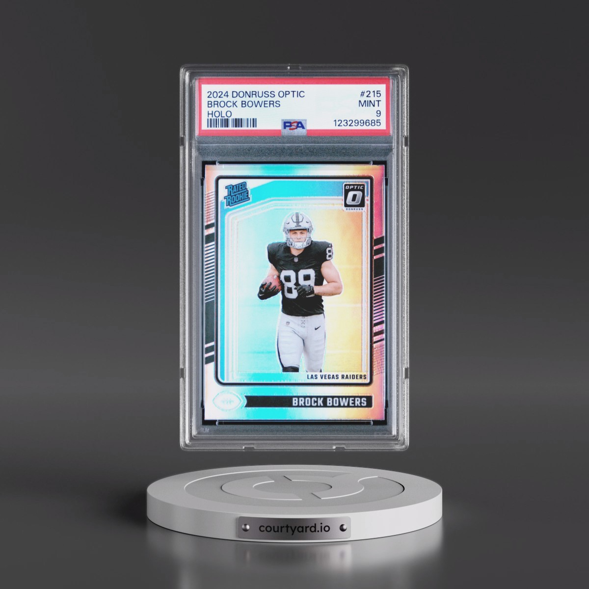 2024 Panini Donruss Optic #215 Brock Bowers - Holo (PSA 9 MINT)
