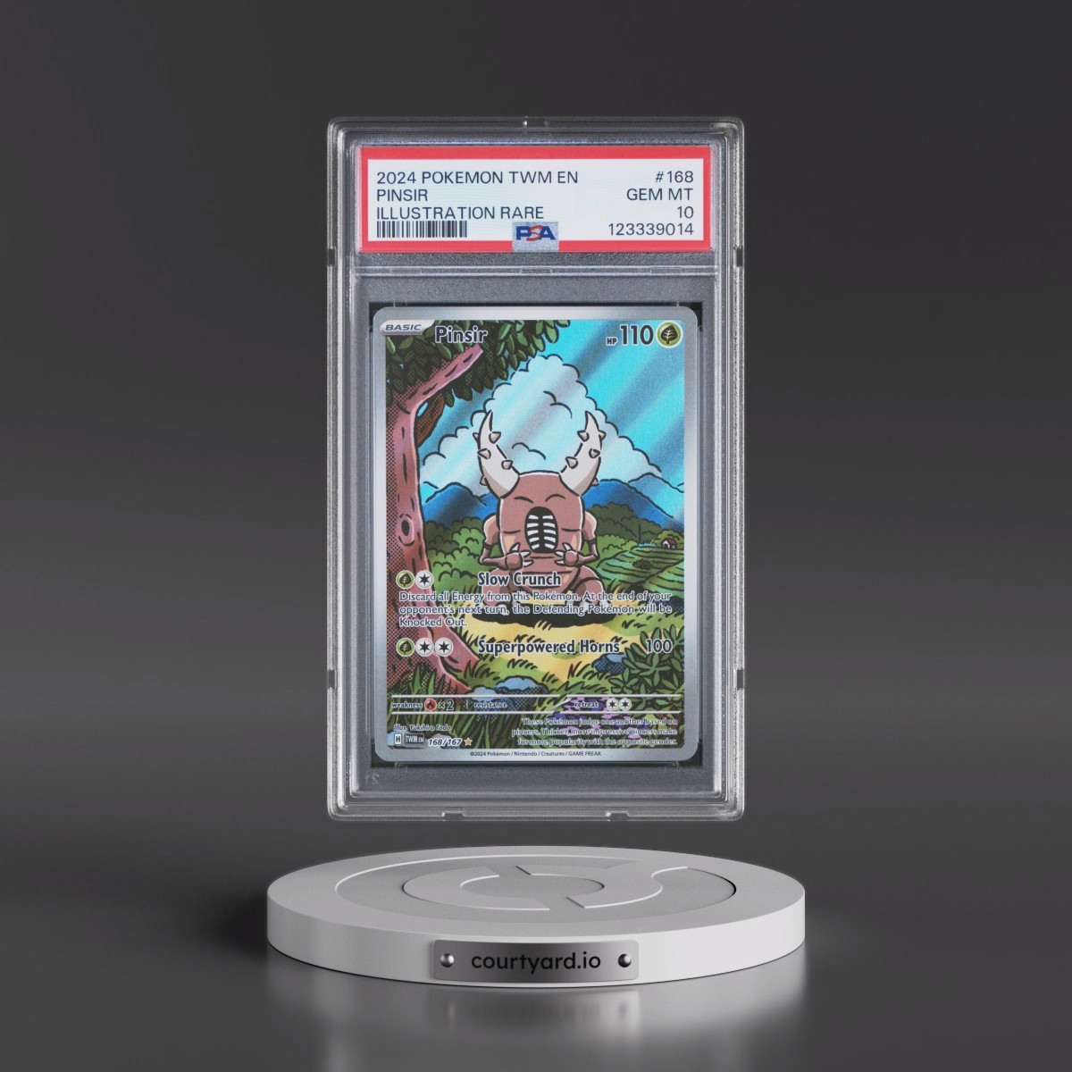 2024 Pokémon Twm EN-Twilight Masquerade #168 Pinsir - Illustration Rare (PSA 10 GEM MINT)