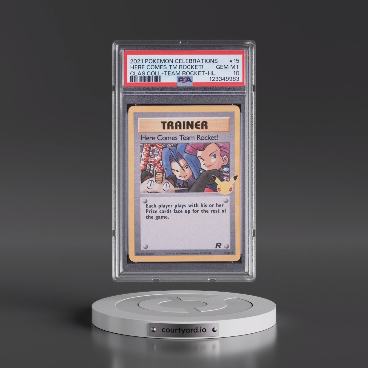 2021 Pokémon Celebrations Classic Collection #15 Here Comes Team Rocket! - Holo (PSA 10 GEM MINT)
