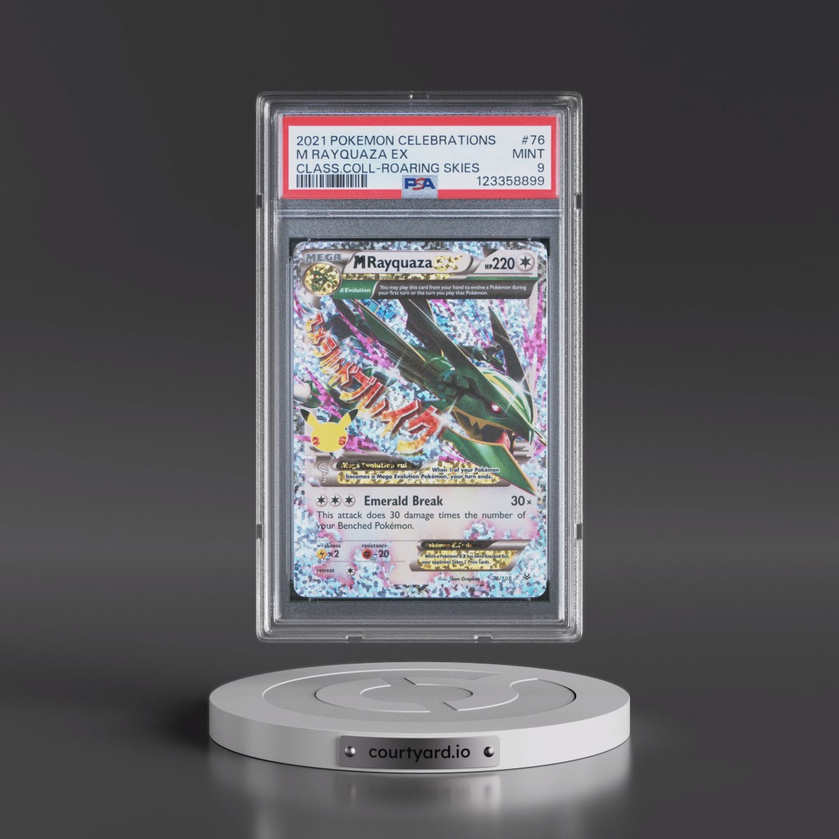 2021 Pokémon Celebrations Classic Collection #76 M Rayquaza EX - Holo (PSA 9 MINT)