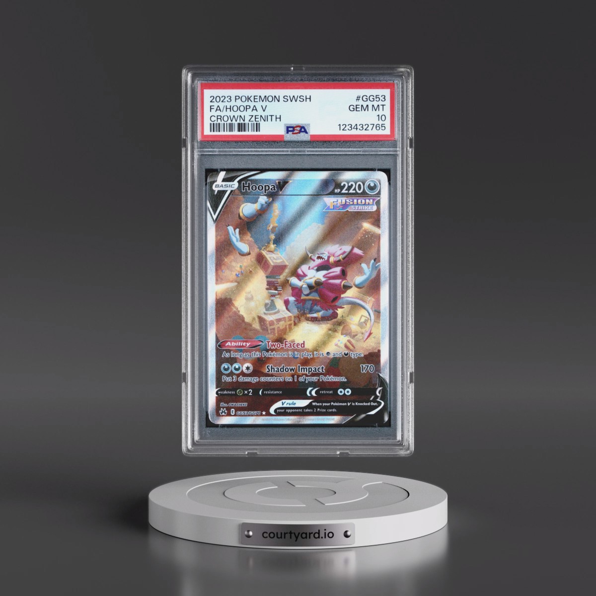 2023 Pokémon Sword and Shield Crown Zenith #GG53 Hoopa V - Holo Full Art (PSA 10 GEM MINT)