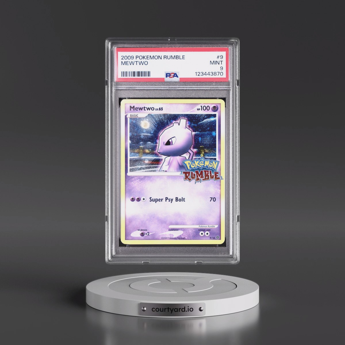 2009 Pokémon Rumble #9 Mewtwo (PSA 9 MINT)