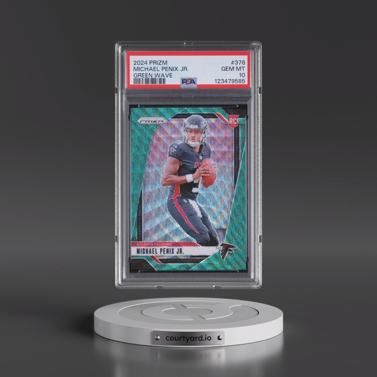 2024 Panini Prizm #378 Michael Penix Jr. - Green Wave (PSA 10 GEM MINT)