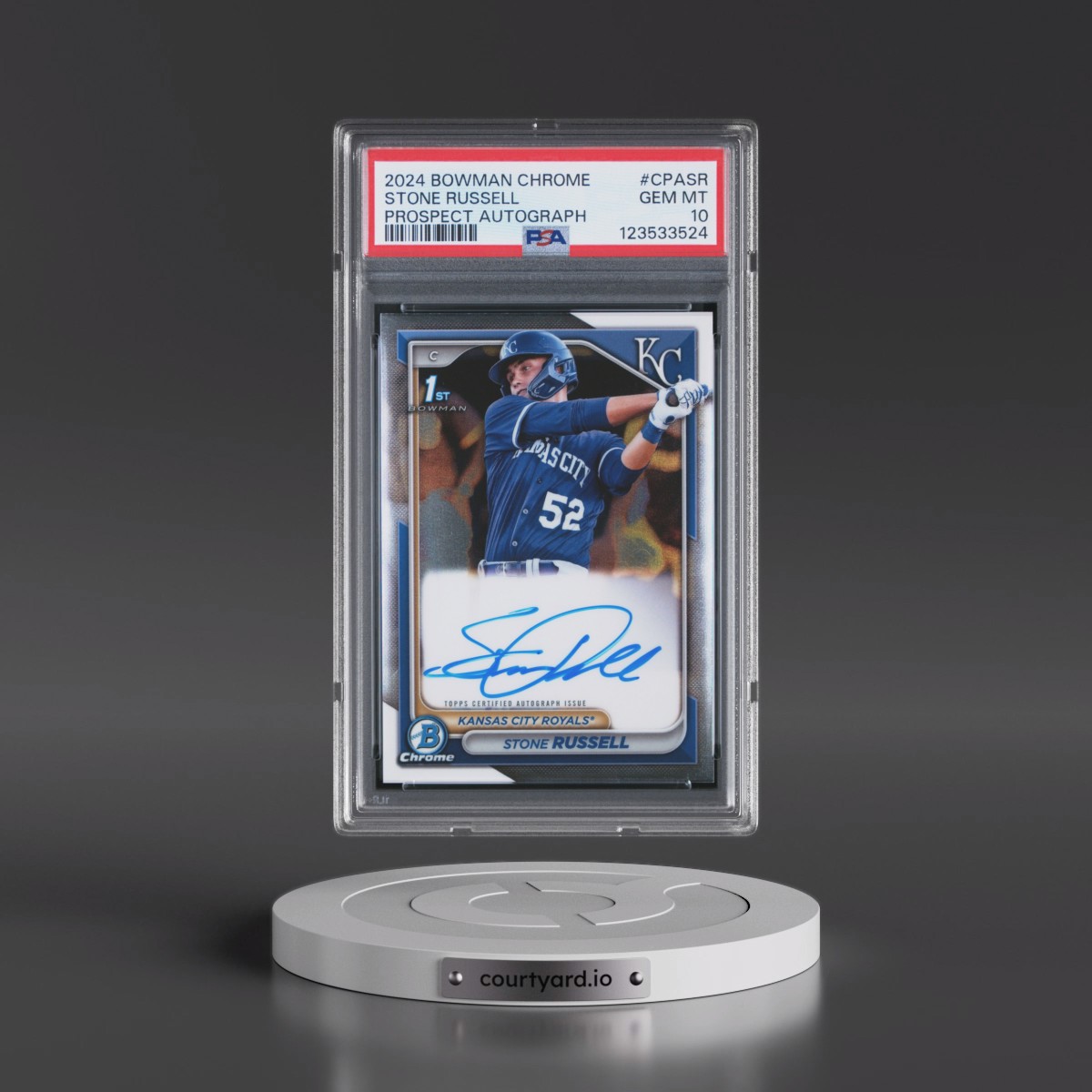 2024 Bowman Chrome Prospect Autographs Stone Russell #CPASR PSA 10
