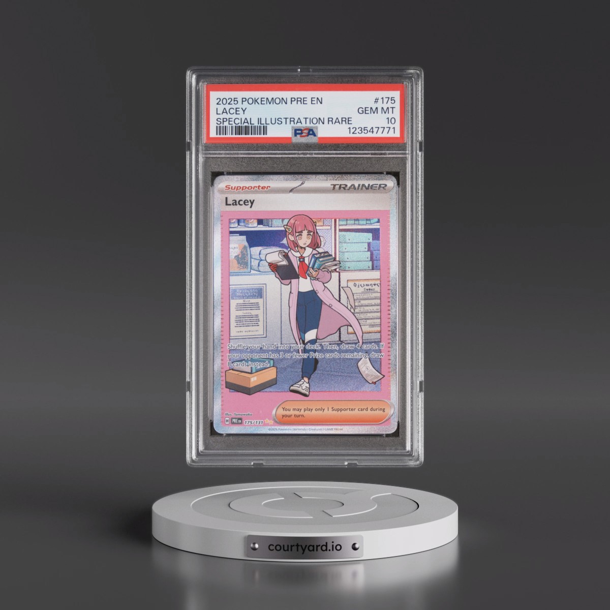 2025 Pokémon Pre EN-Prismatic Evolutions #175 Lacey - Special Illustration Rare (PSA 10 GEM MINT)
