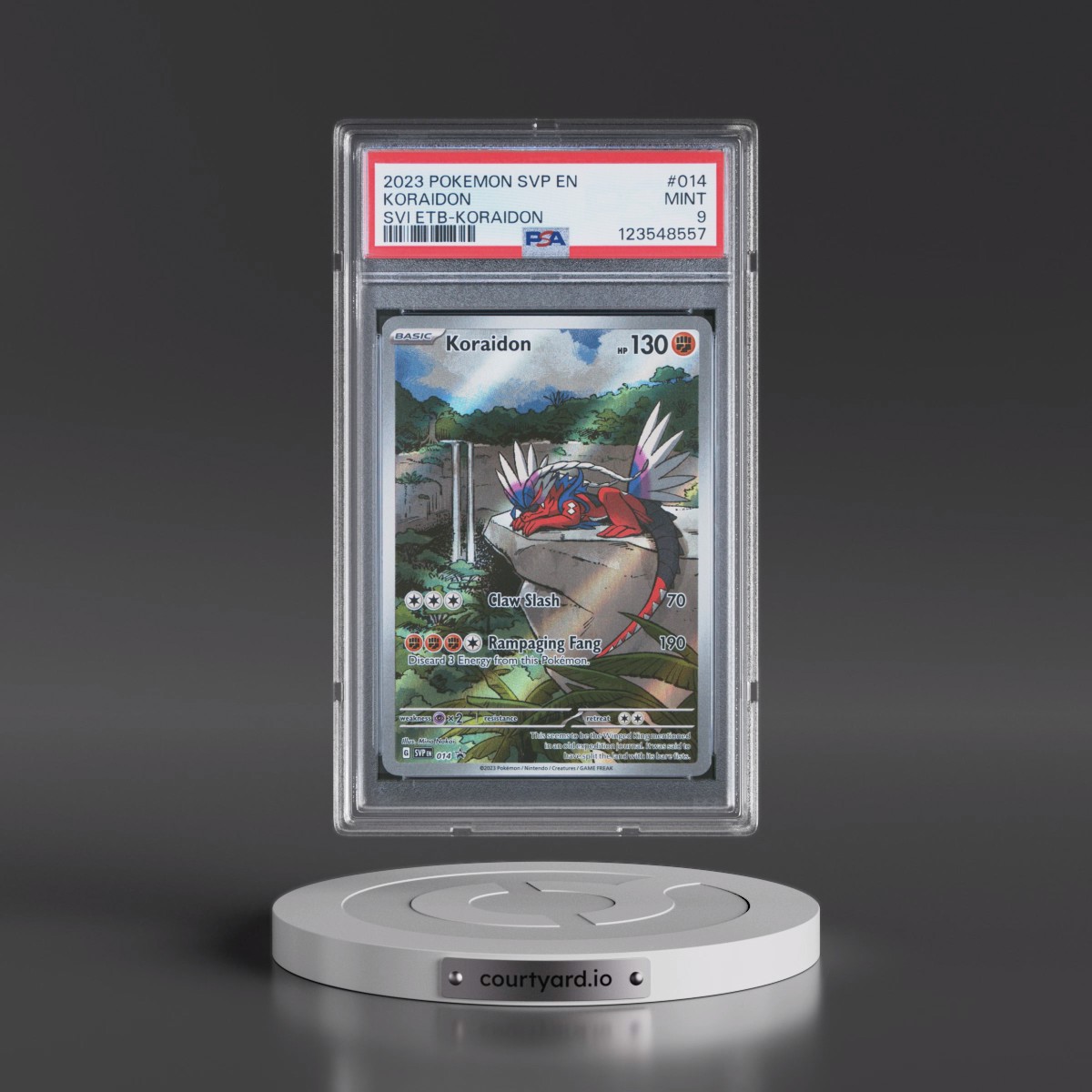 2023 Pokémon Svp EN-SV Black Star Promo #014 Koraidon - Scarlet & Violet Elite Trainer Box-Koraidon (PSA 9 MINT)