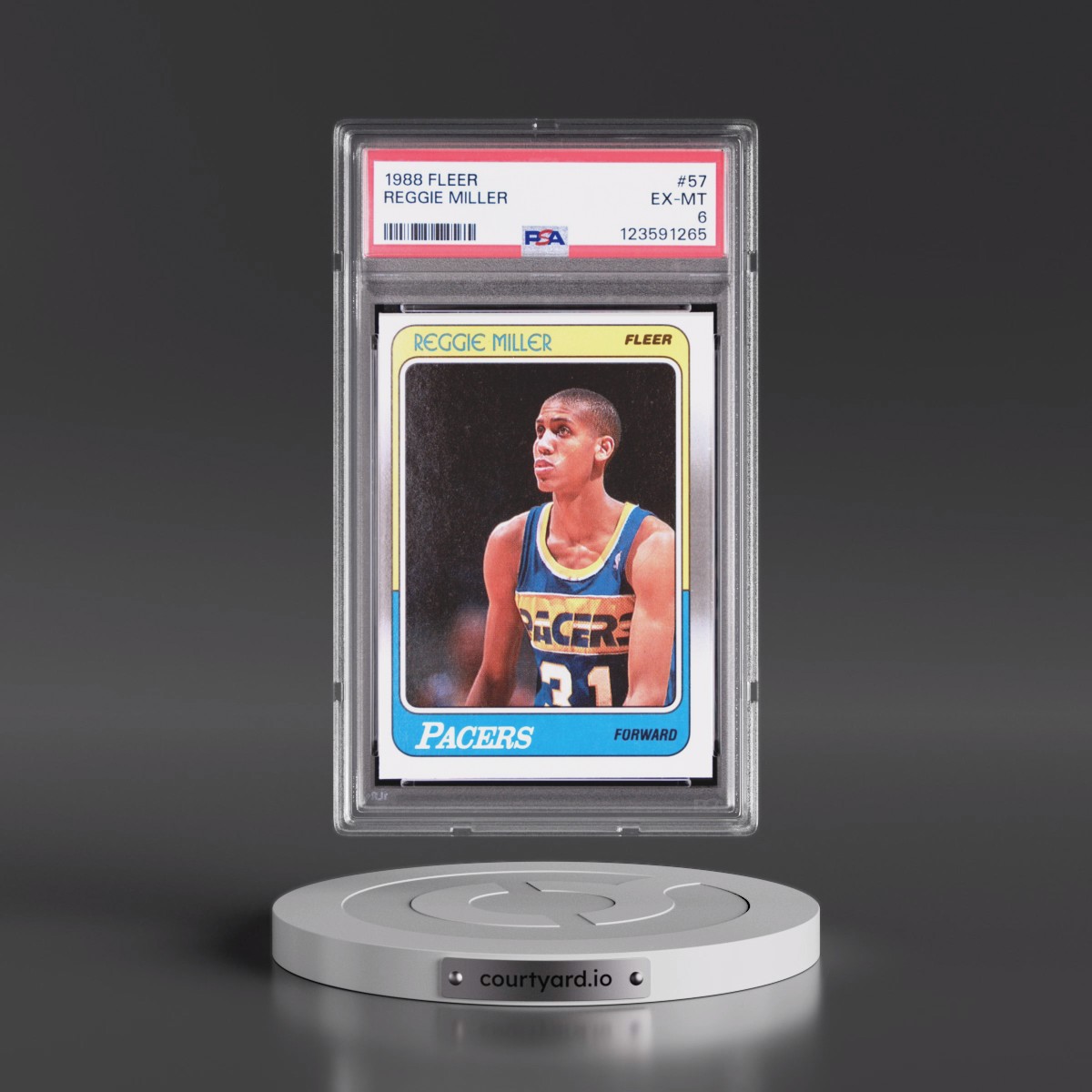 1988 Fleer #57 Reggie Miller (PSA 6 EX-MT)